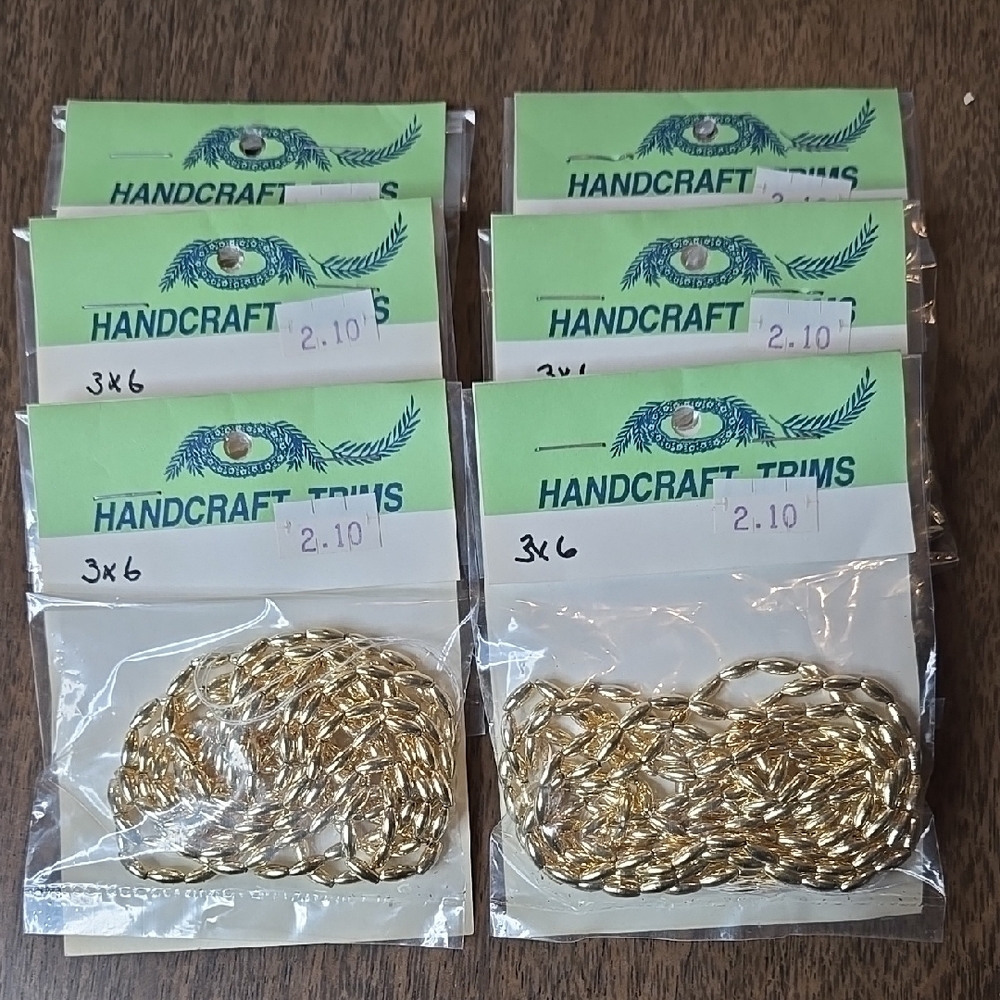 Handcraft Trims Bead String‎ Bundle, 6 Packs, New
